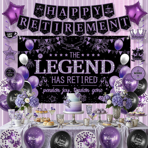 Roetyce Purple Retirement Sash adds a celebratory, photo-worthy moment.