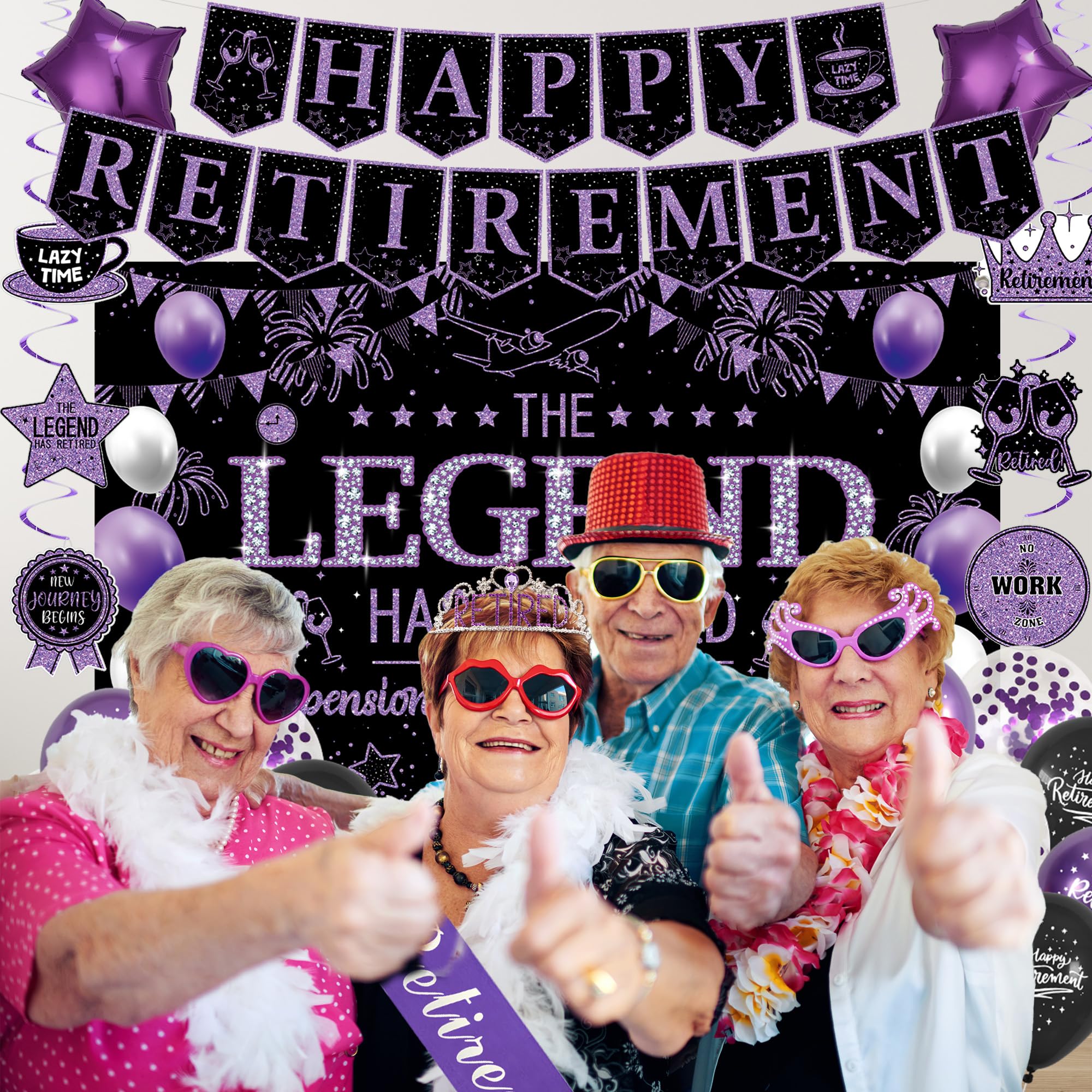 Roetyce Retirement Background Setup frames perfect photo moments.