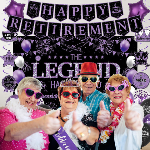 Roetyce Retirement Background Setup frames perfect photo moments.