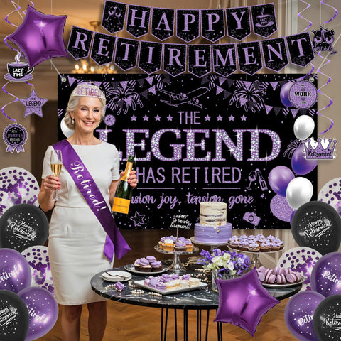 Roetyce Retirement Crown completes a fun, empowering farewell look.