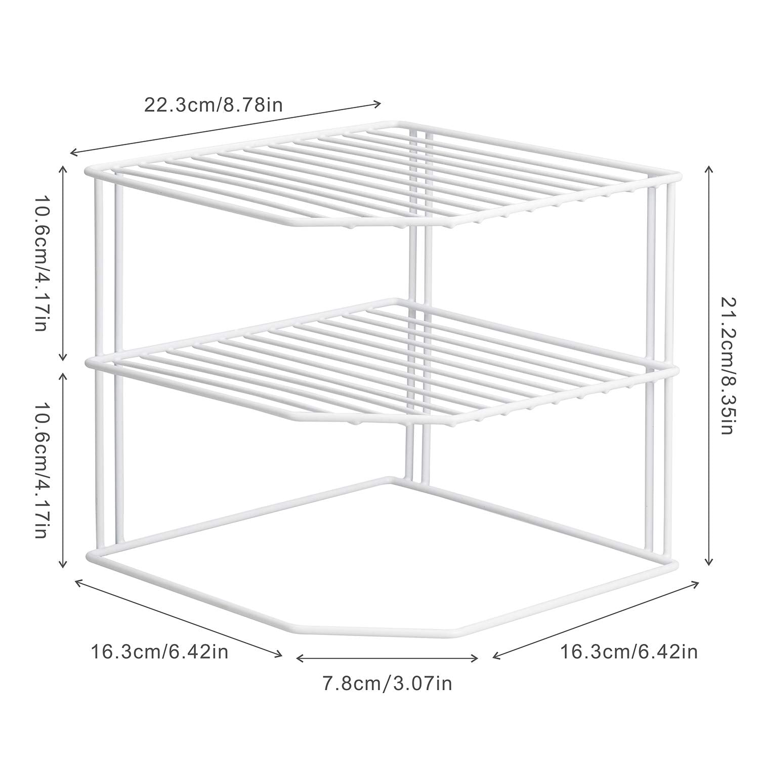 ROFAY kitchen cupboard rack holds plates and bowls neatly in a compact corner.