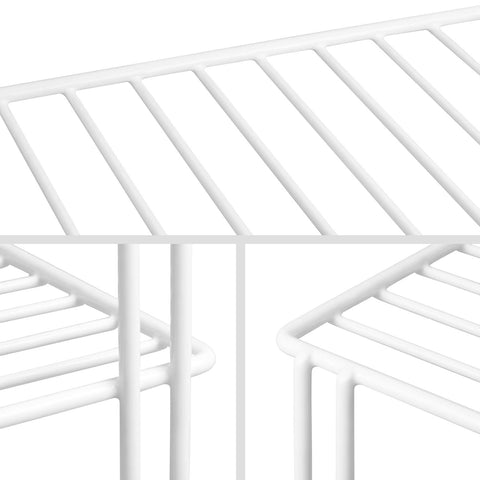 ROFAY metal wire storage rack white finish for easy cupboard visibility.