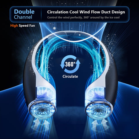Rohent neck fan long battery life for all-day cooling.