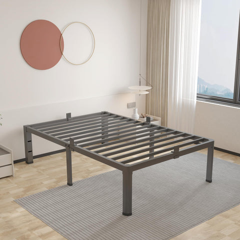 ROIL anti-slip rubber gaskets keep the bed frame steady on hardwood floors