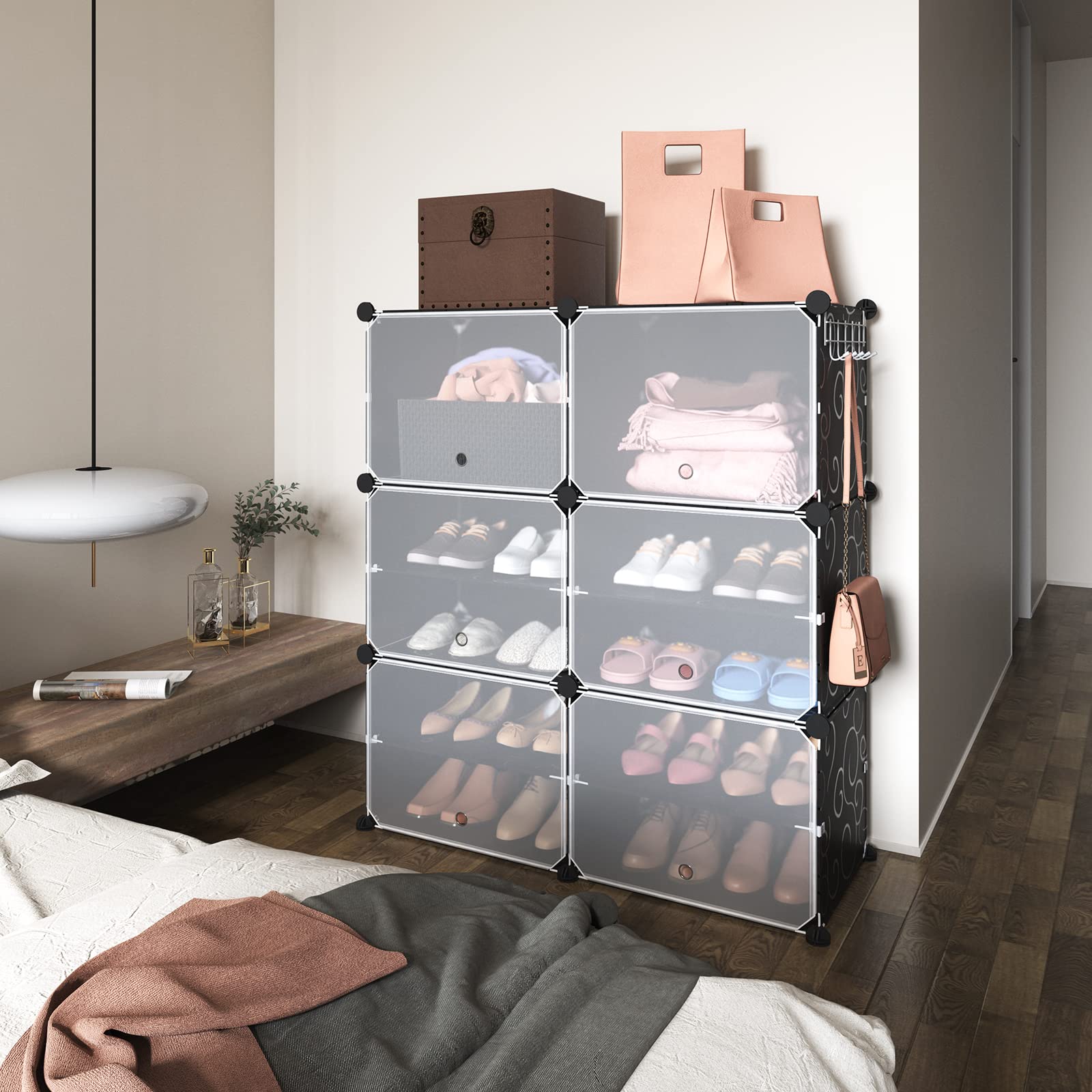 ROJASOP sturdy metal frame ensures durable storage.