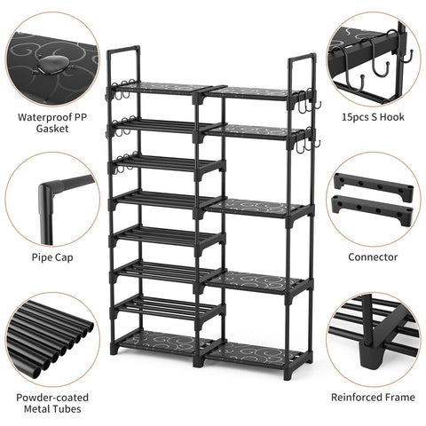 ROJASOP dust-proof shelves protect footwear from dust and moisture