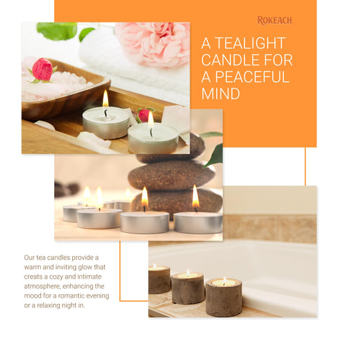 Rokeach tea lights long-burn-4.5-hours delivering lasting atmosphere for dinners