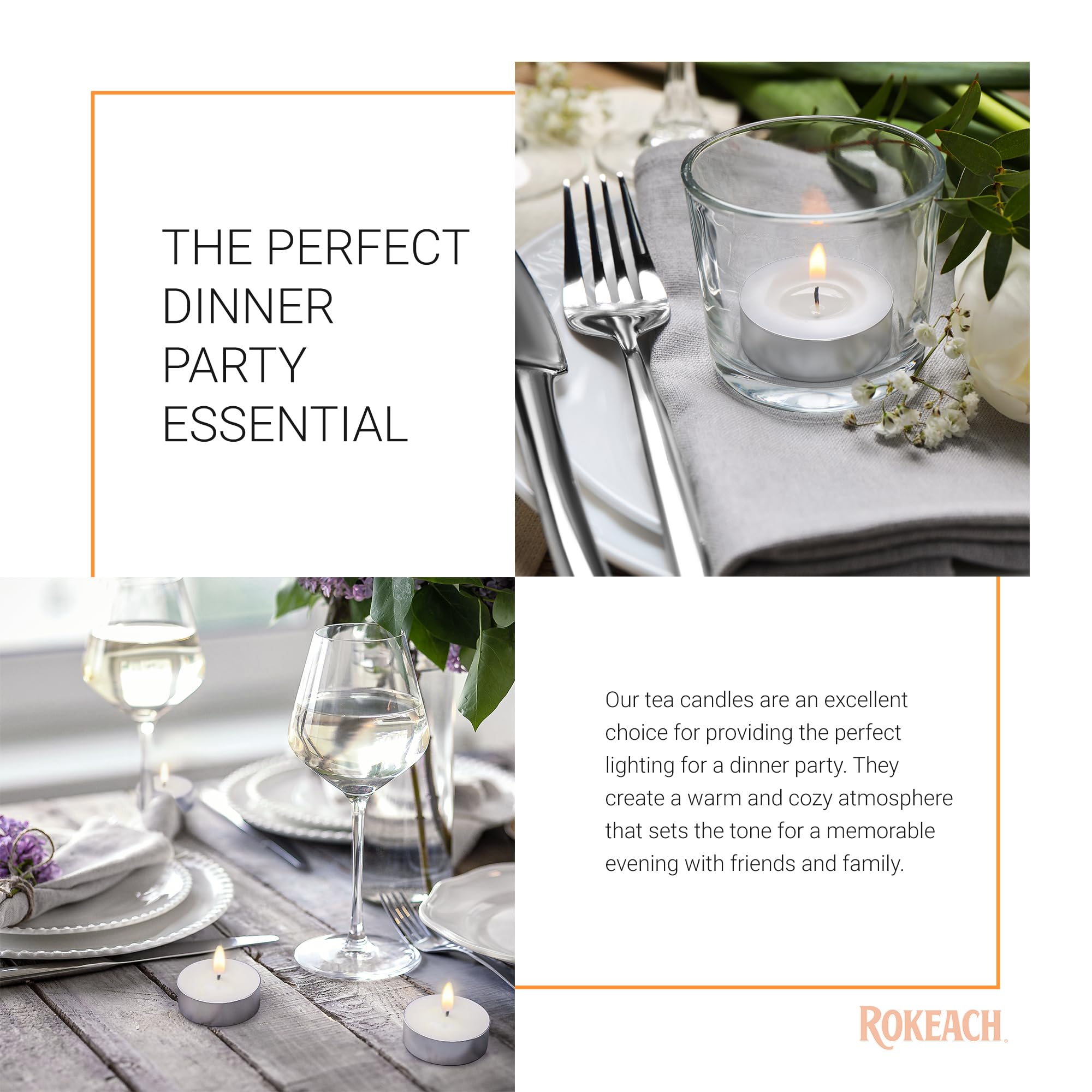 Rokeach tea lights-smokeless-flame ensuring a gentle, quiet glow without overpowering scents