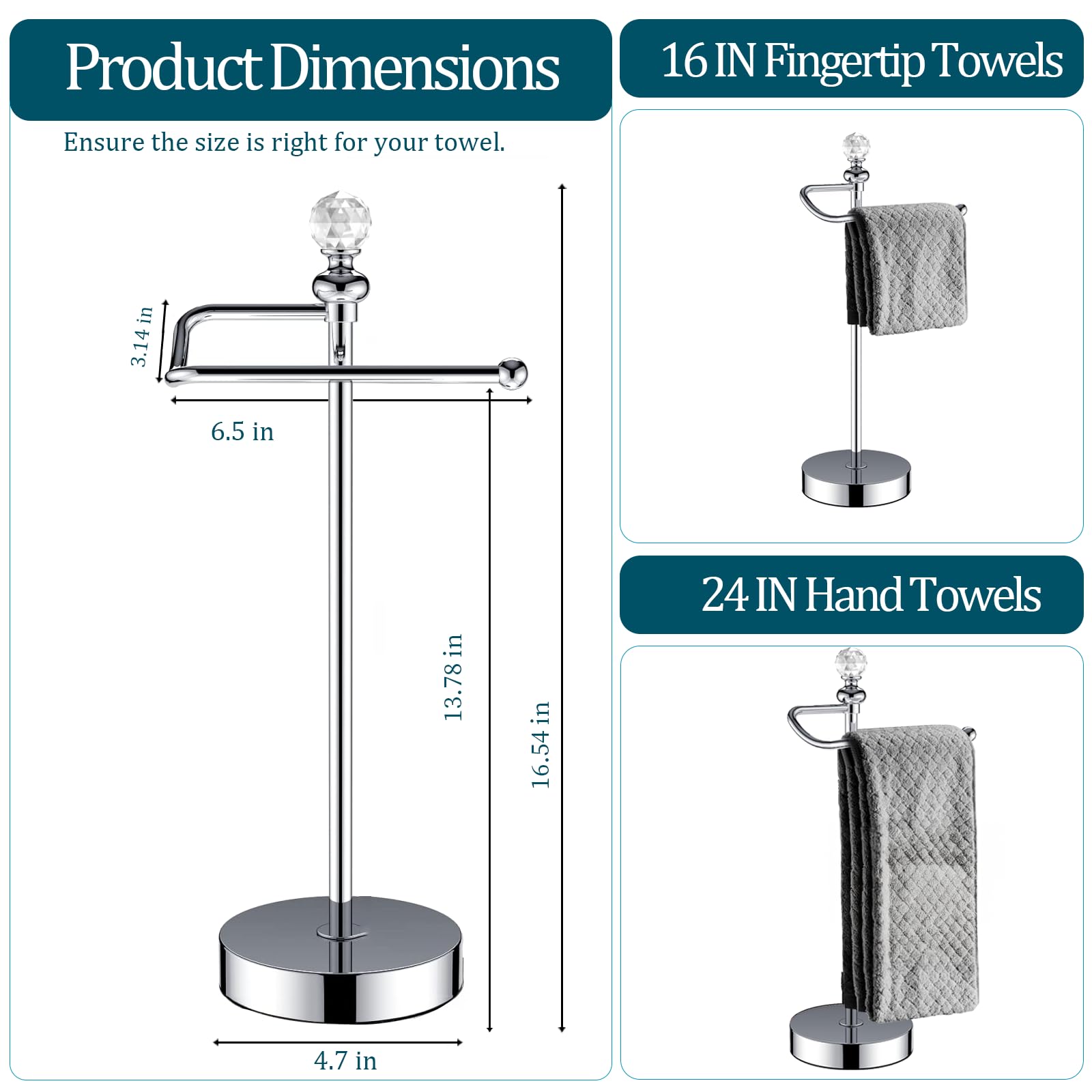 ROLABAM easy installation towel holder; tool-free setup for quick use.