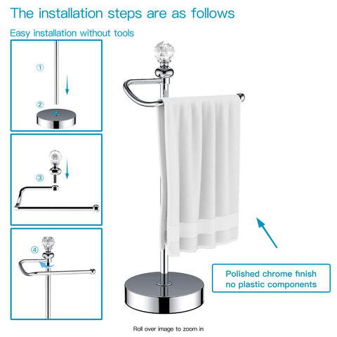 ROLABAM weighted base prevents tipping and protects surfaces with a soft pad.