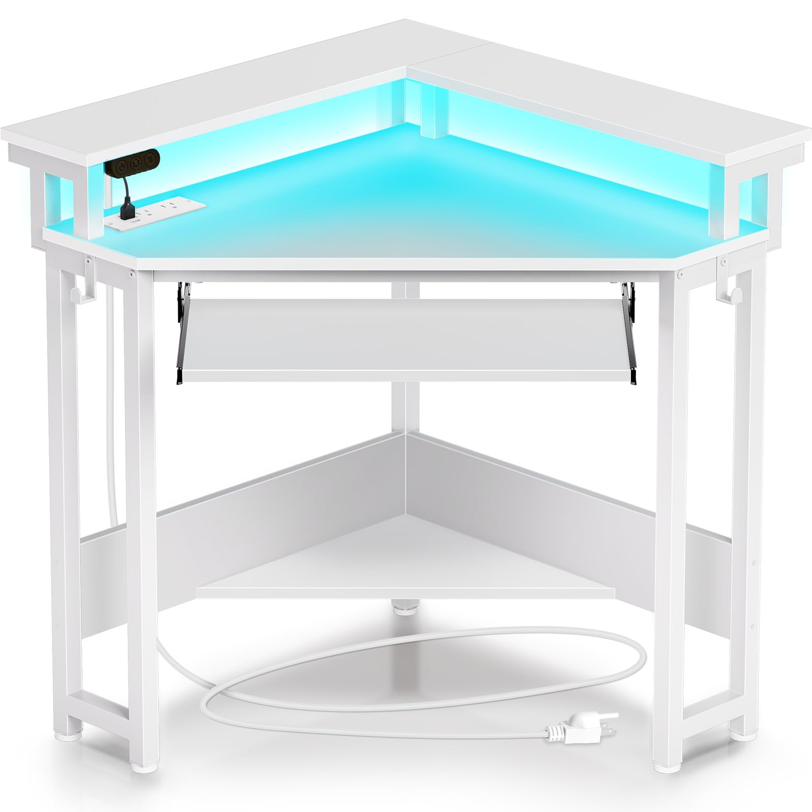 Rolanstar corner desk assembly shown for easy setup and sturdy build.