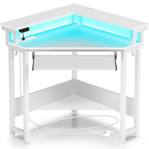 Rolanstar corner desk assembly shown for easy setup and sturdy build.