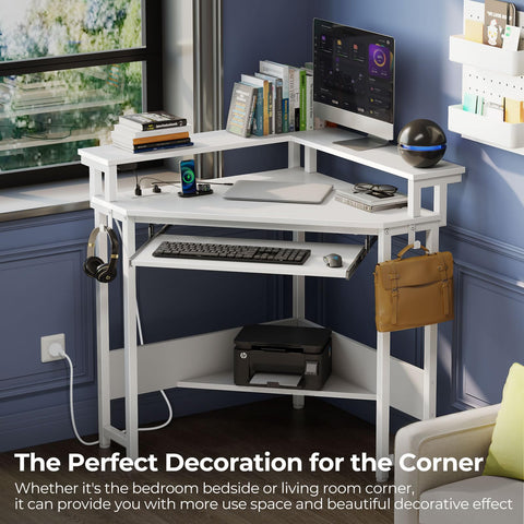 Rolanstar corner desk LED lights with ambient color options for mood and focus.