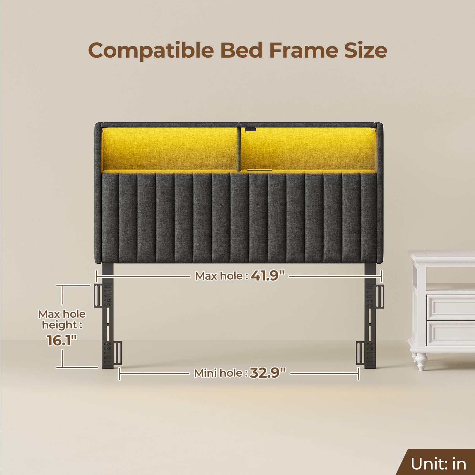 Rolanstar FSC wood and metal legs provide sturdy support.
