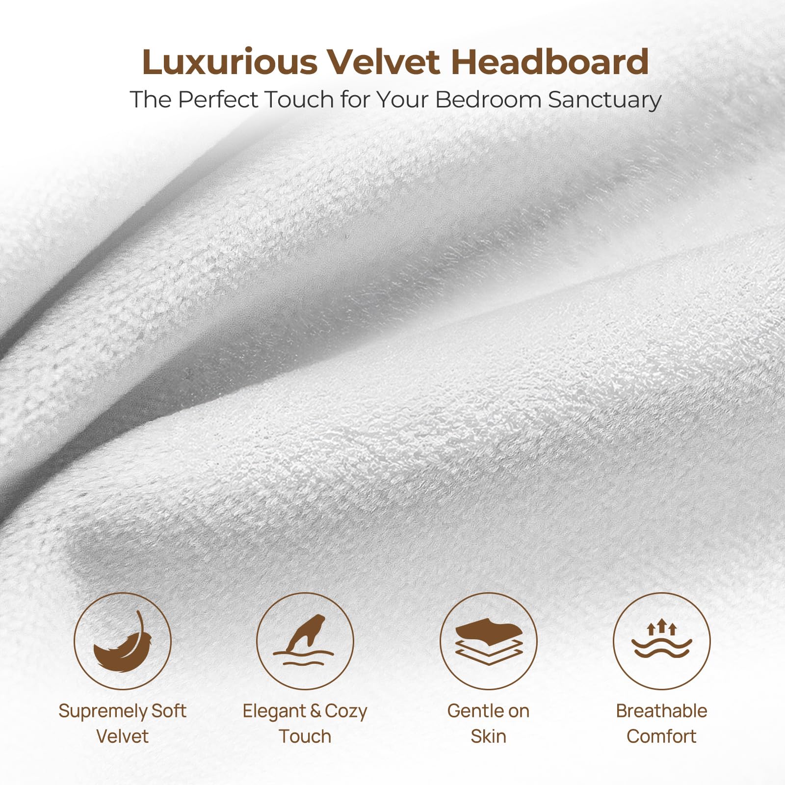 Rolanstar height-adjustable headboard fits different mattress heights.