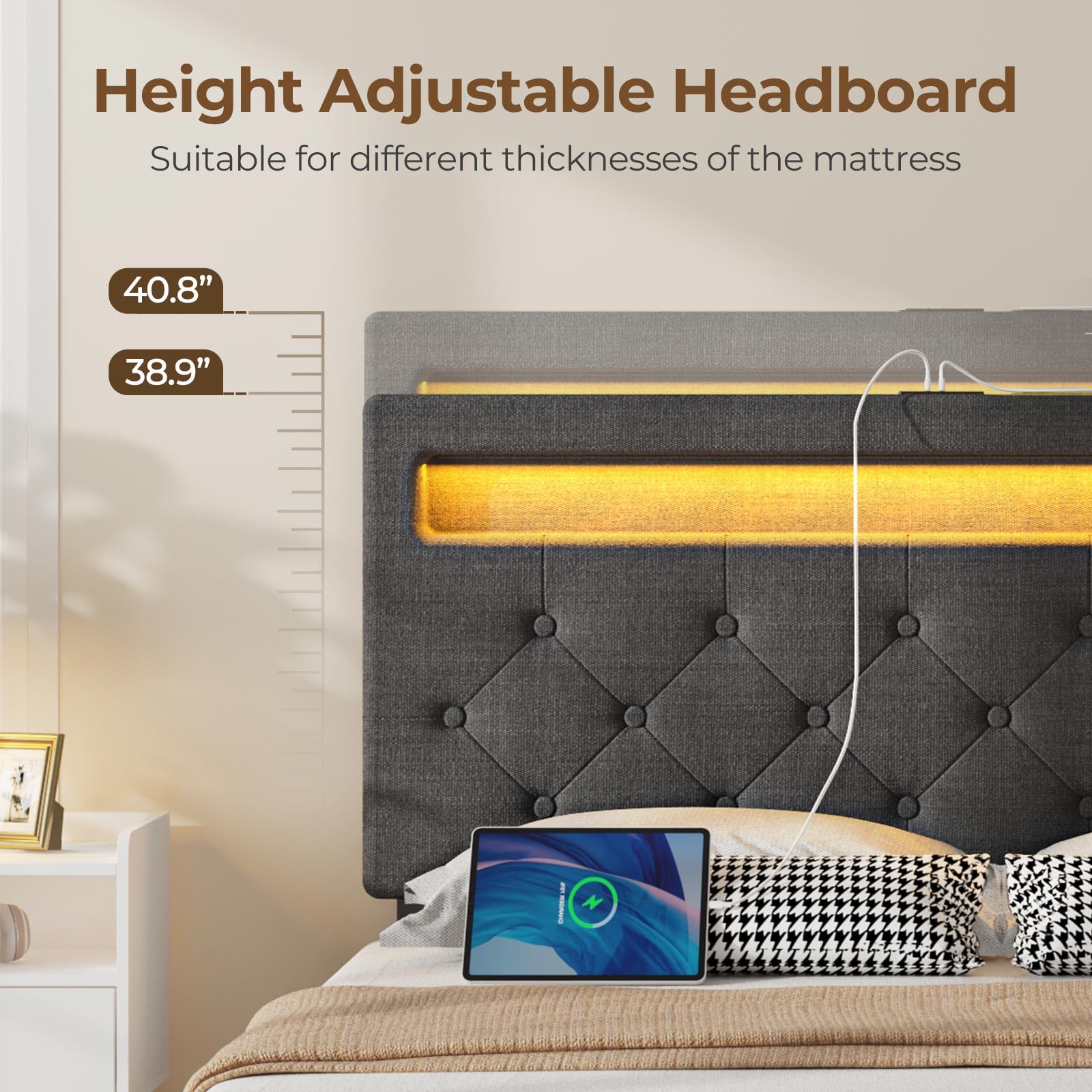 Rolanstar sturdy steel construction supports heavy use with durable slats.