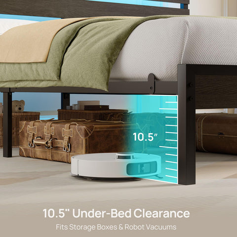 Rolanstar under-bed storage area providing 10.5 inches of organized space.