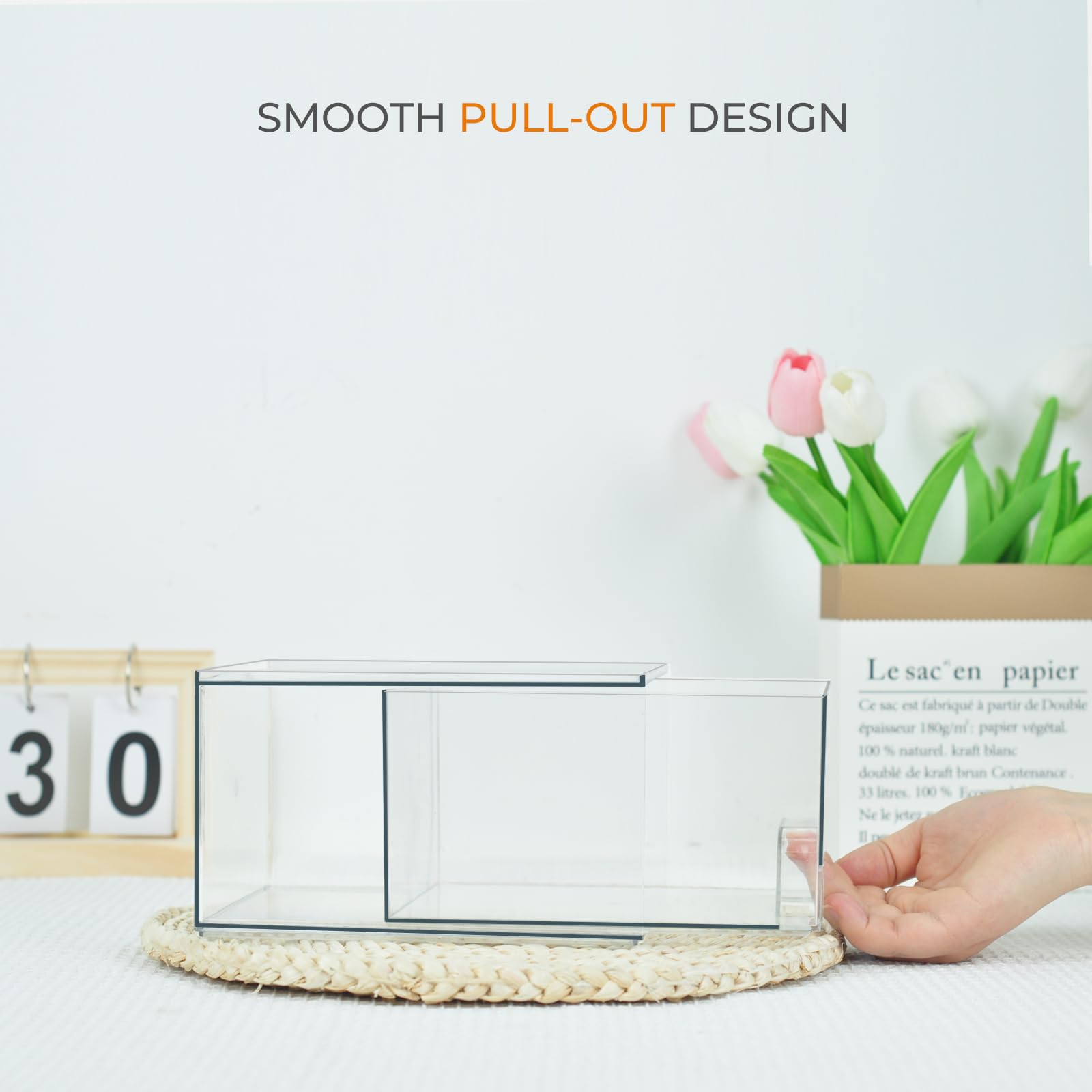 Rolheit multi-purpose organizers in a bathroom setup for clutter reduction.