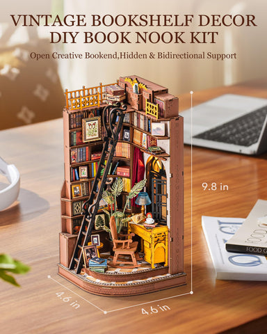 Rolife Silent Corner Study functions as a decorative bookend with artful flair