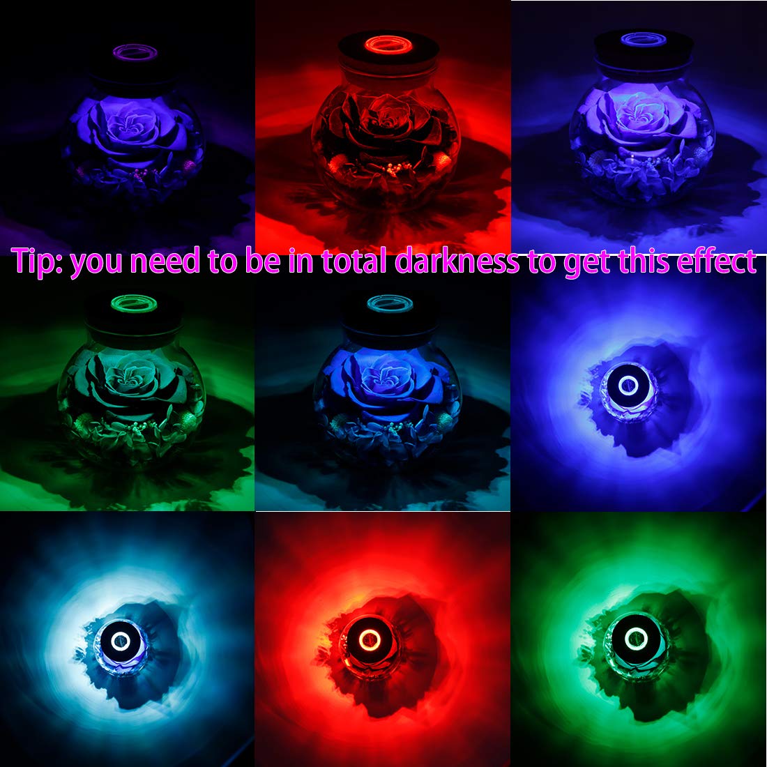 roliys blue green red light highlights mood setting