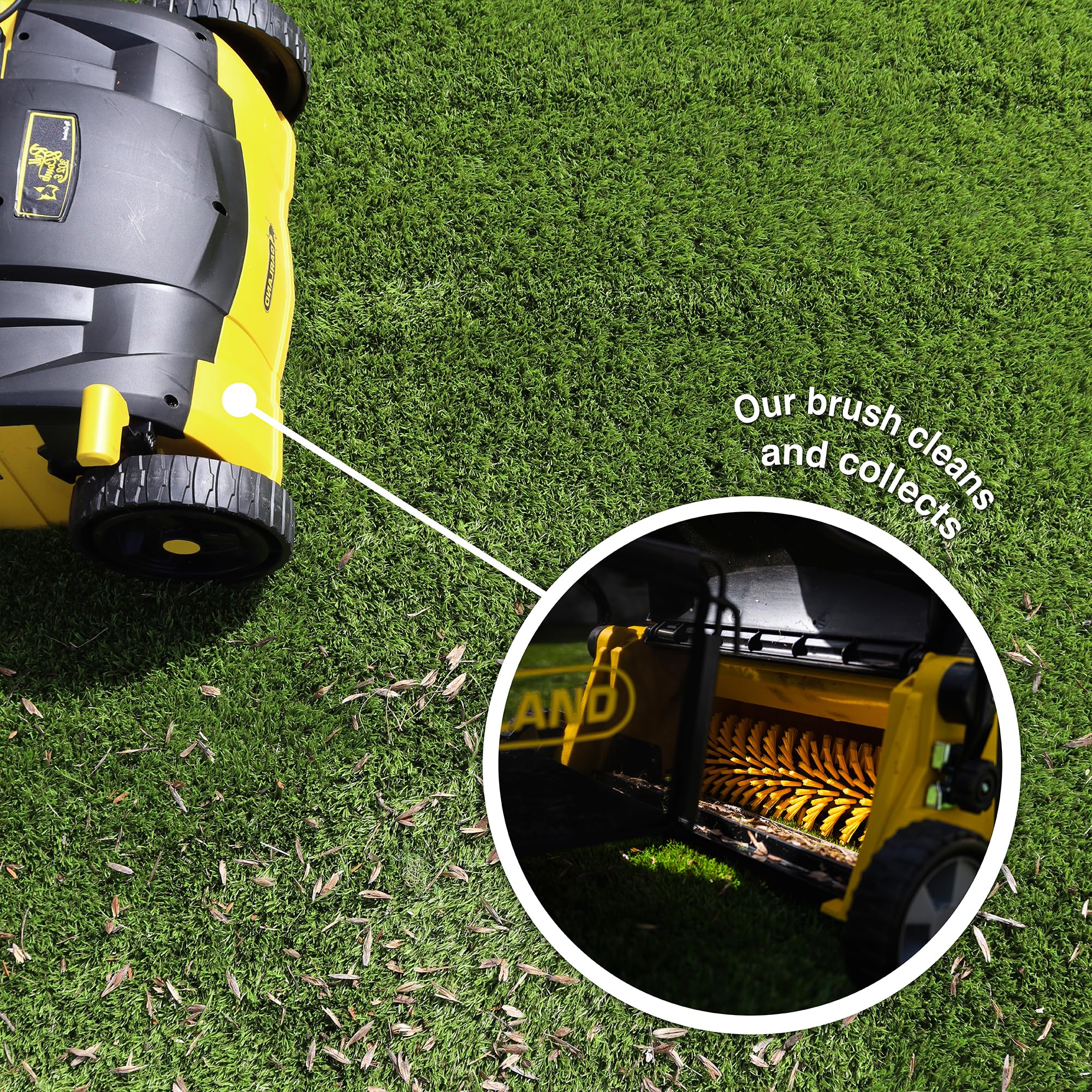 Roll & Comb adjustable comb height enables customization for different turf thickness