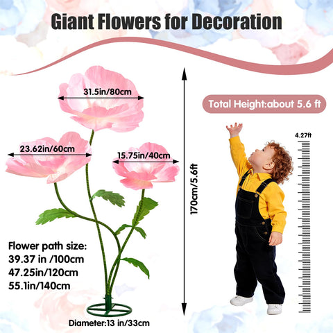 ROLPPYAF 15.75-inch giant flower head for a bold focal point