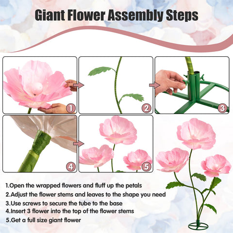 ROLPPYAF 31.5-inch giant flower head for dramatic backdrops