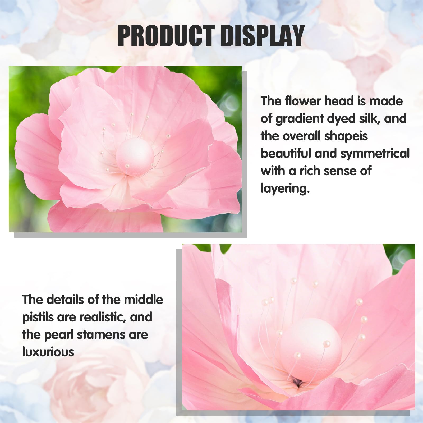 ROLPPYAF pink textured petals add tactile elegance