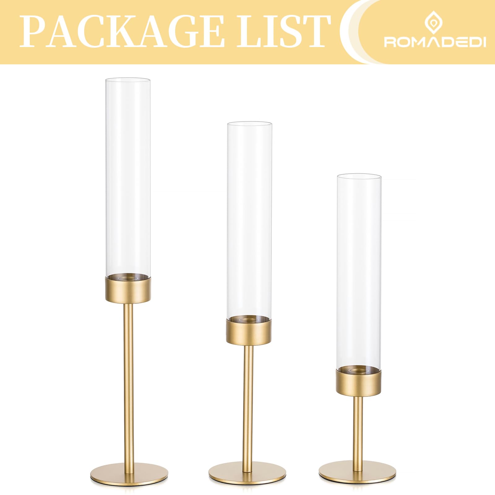 Romadedi holder compatible with tapered and flameless candles