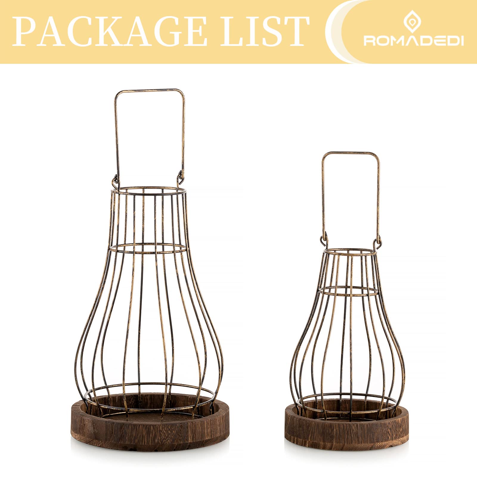 Romadedi fireplace-mantle setup featuring lanterns for a cozy focal point.