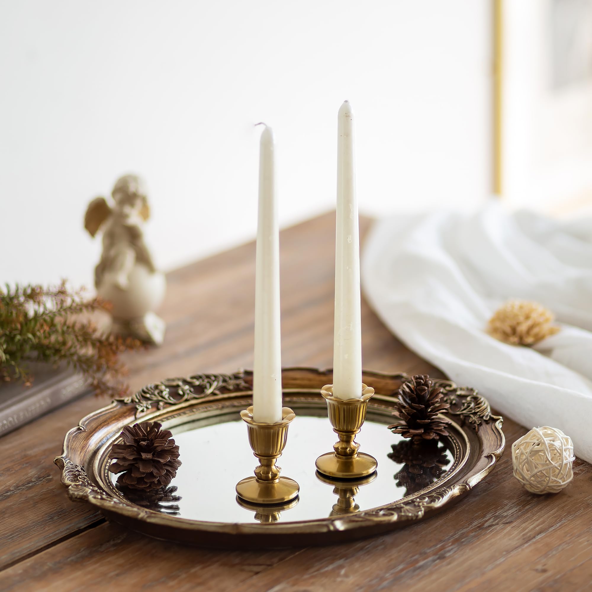Romadedi Victorian-style candlesticks suit festive decor and cozy living spaces