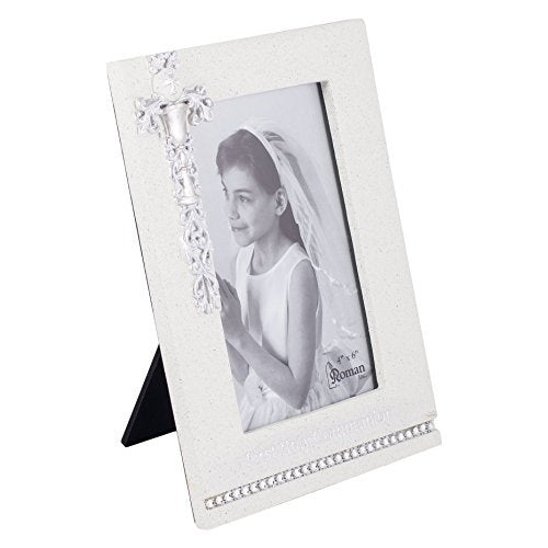 Roman Giftware Communion Frame Silver packaging suitable for thoughtful gift-giving.