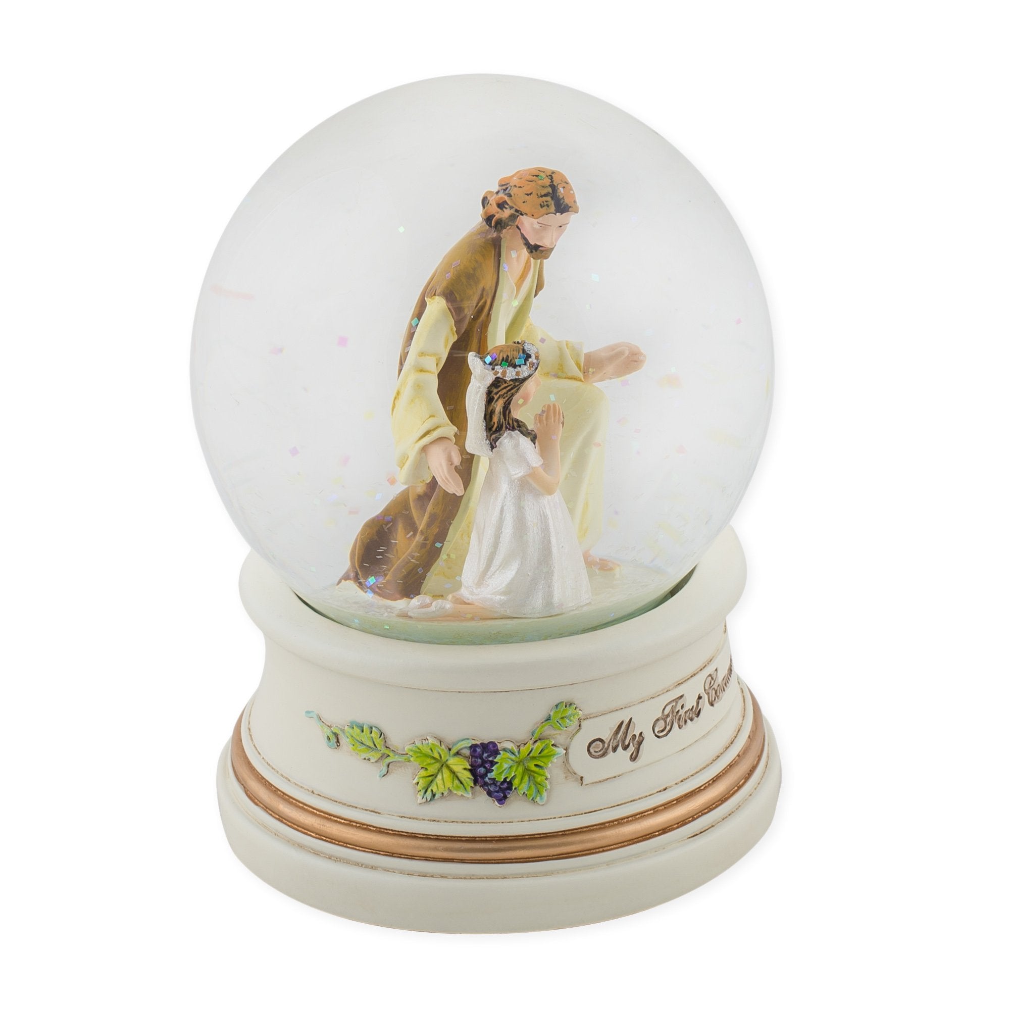 Roman Giftware dome girl as durable religious decor for shelves