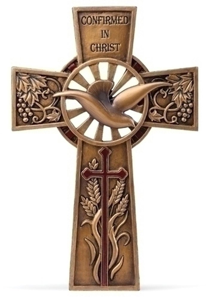 Roman Joseph's Studio Confirmation Wall Cross showcases detailed craftsmanship for devotional display.