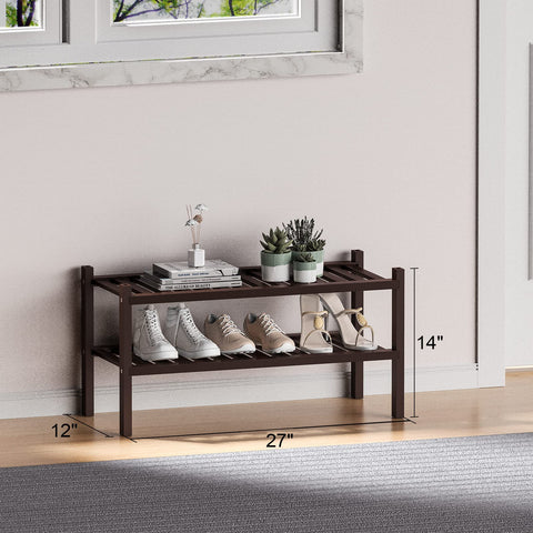 ROMGUAR CRAFT black brown bamboo rack blends with decor