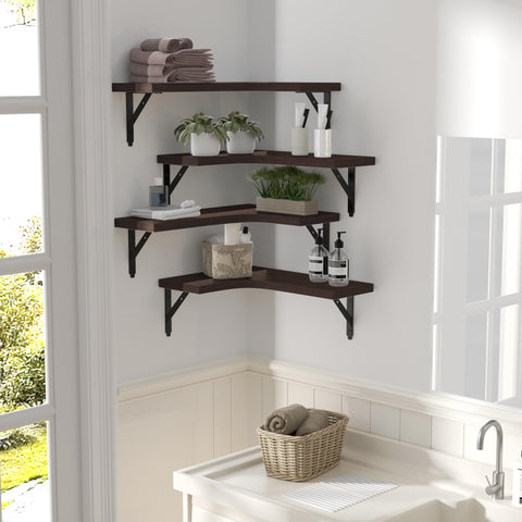 ROMGUAR CRAFT books and collectibles display on sturdy wall-mounted shelves.