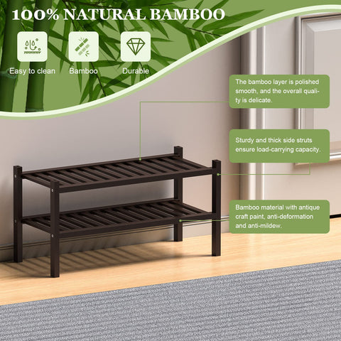 ROMGUAR CRAFT 27x12x14 bamboo rack fitting small spaces