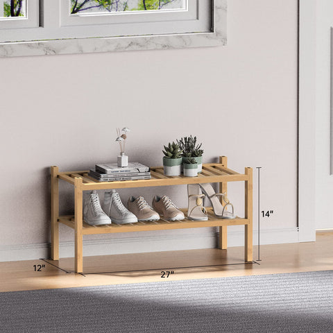 ROMGUAR CRAFT durable bamboo construction withstands daily entryway loading without warping.