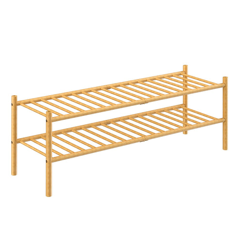 ROMGUAR CRAFT durable bamboo rack supports shoes and small items