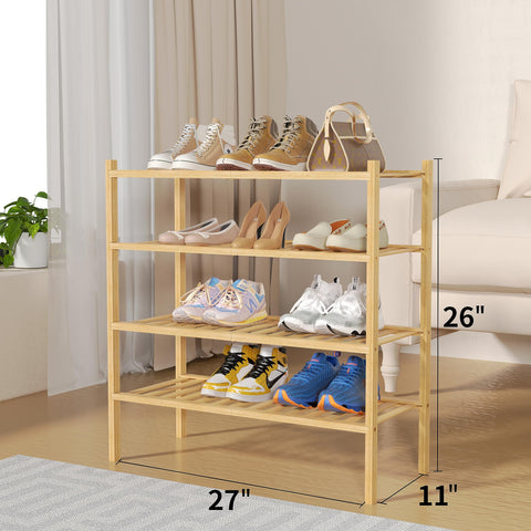 ROMGUAR CRAFT easy-assembly shoe rack shown in minutes for quick setup.