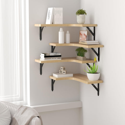 ROMGUAR CRAFT four-shelf setup for organized display of books and decor