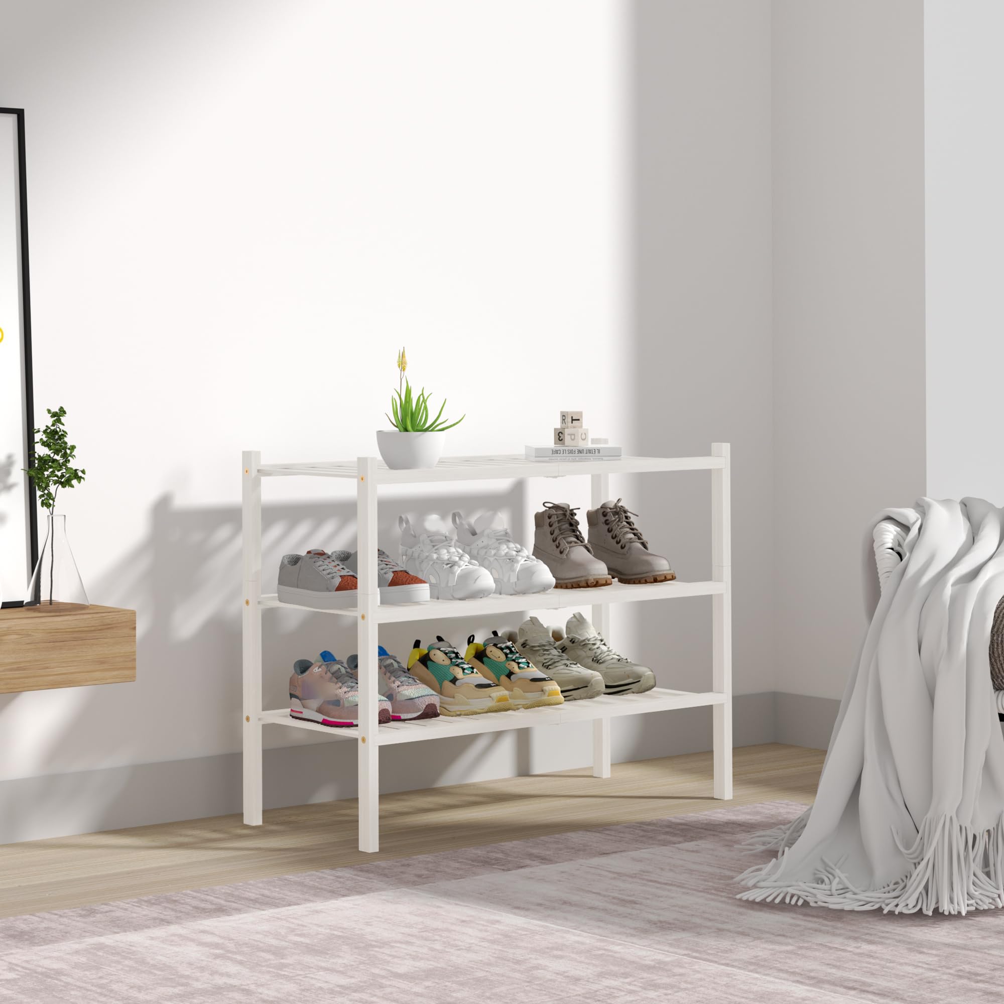 ROMGUAR CRAFT space-saving design maximizes closet or entryway area.