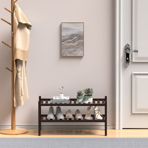 ROMGUAR CRAFT stackable bamboo rack designed for closet storage