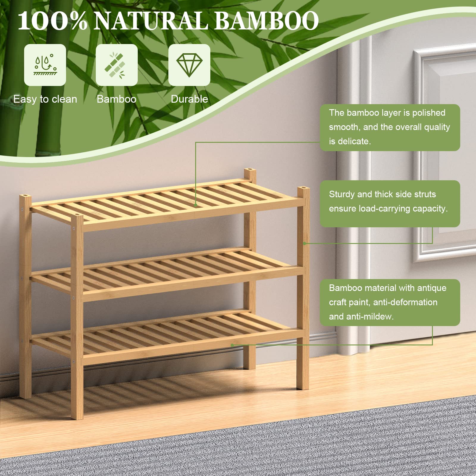 ROMGUAR CRAFT close up bamboo grain showing eco friendly material