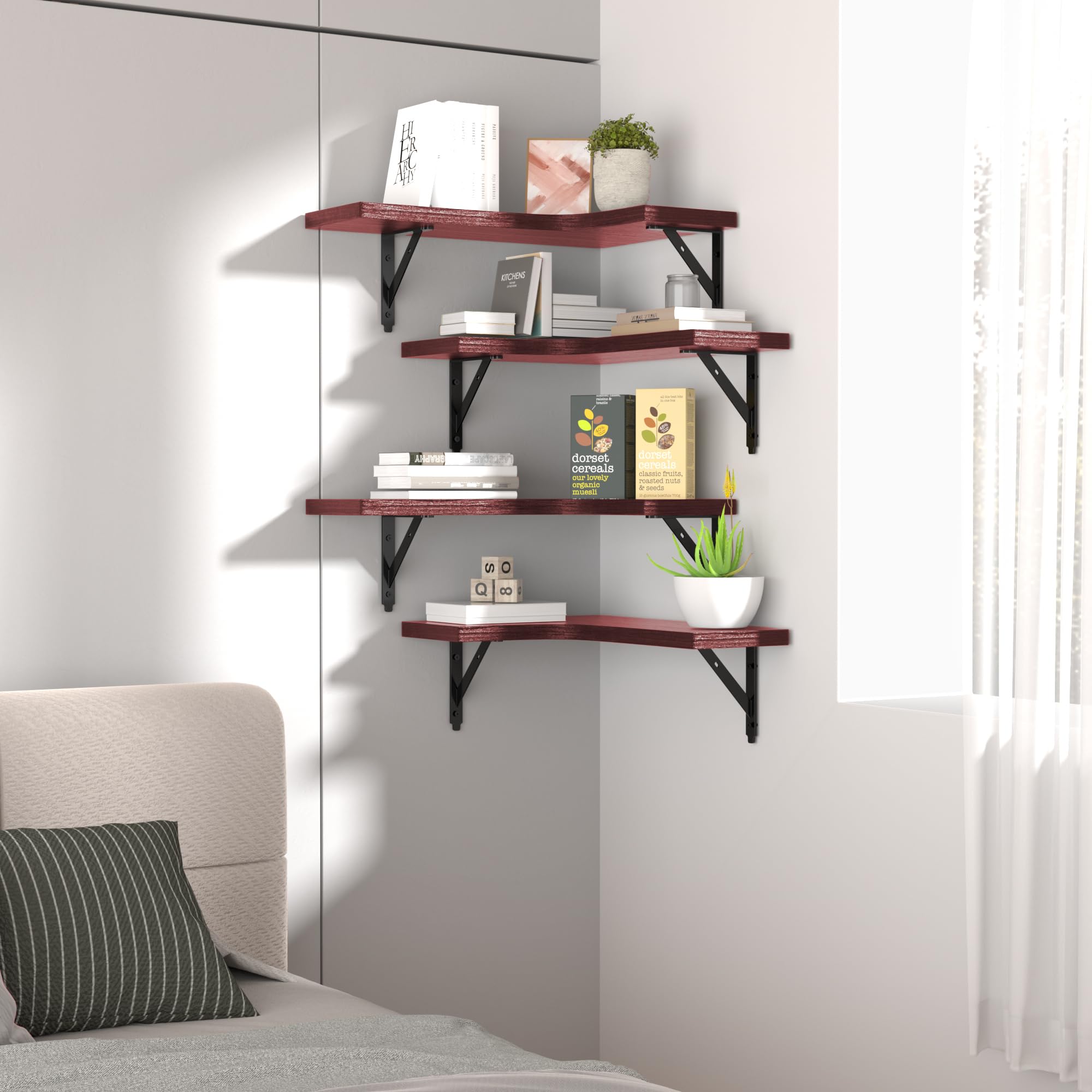 ROMGUAR CRAFT versatile shelves suitable for bedrooms, living rooms, or offices.