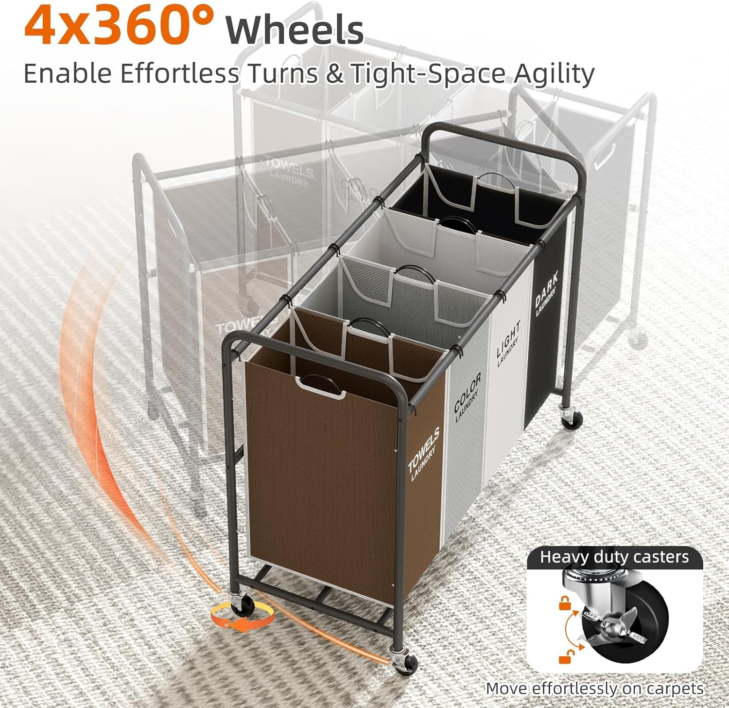 ROMOON quick assembly with numbered parts simplifies setup