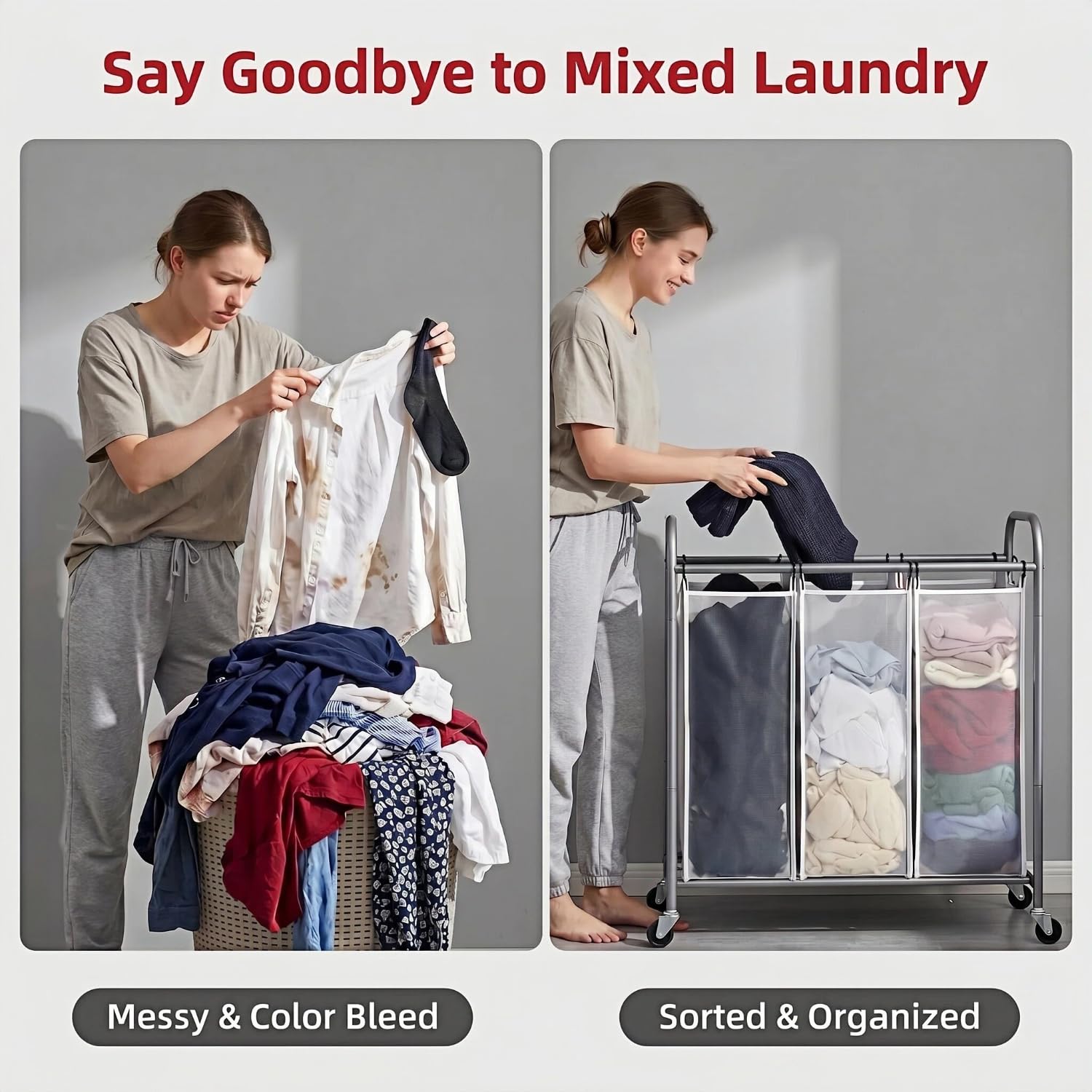 ROMOON quick-assembly design saves time before laundry day.