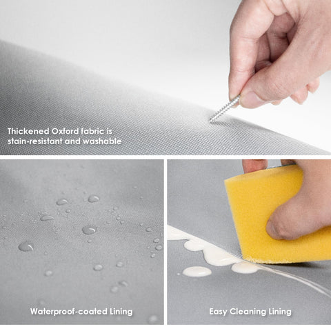 ROMOON removable bags enable quick unloading and transfers to washer.
