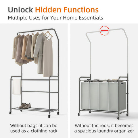 ROMOON heavy-duty-handles allow spill-free bag lifting