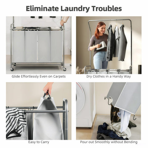 ROMOON soft-gray-finish blends with any laundry space